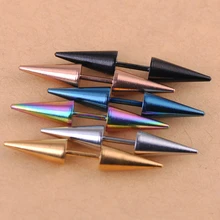 1 шт Панк Для мужчин Для женщин серьга гипоаллергенный нержавеющая Стальные Шпильки для пирсинга модные конус для гимнастического зала серьги-гвоздики забавные ювелирные изделия