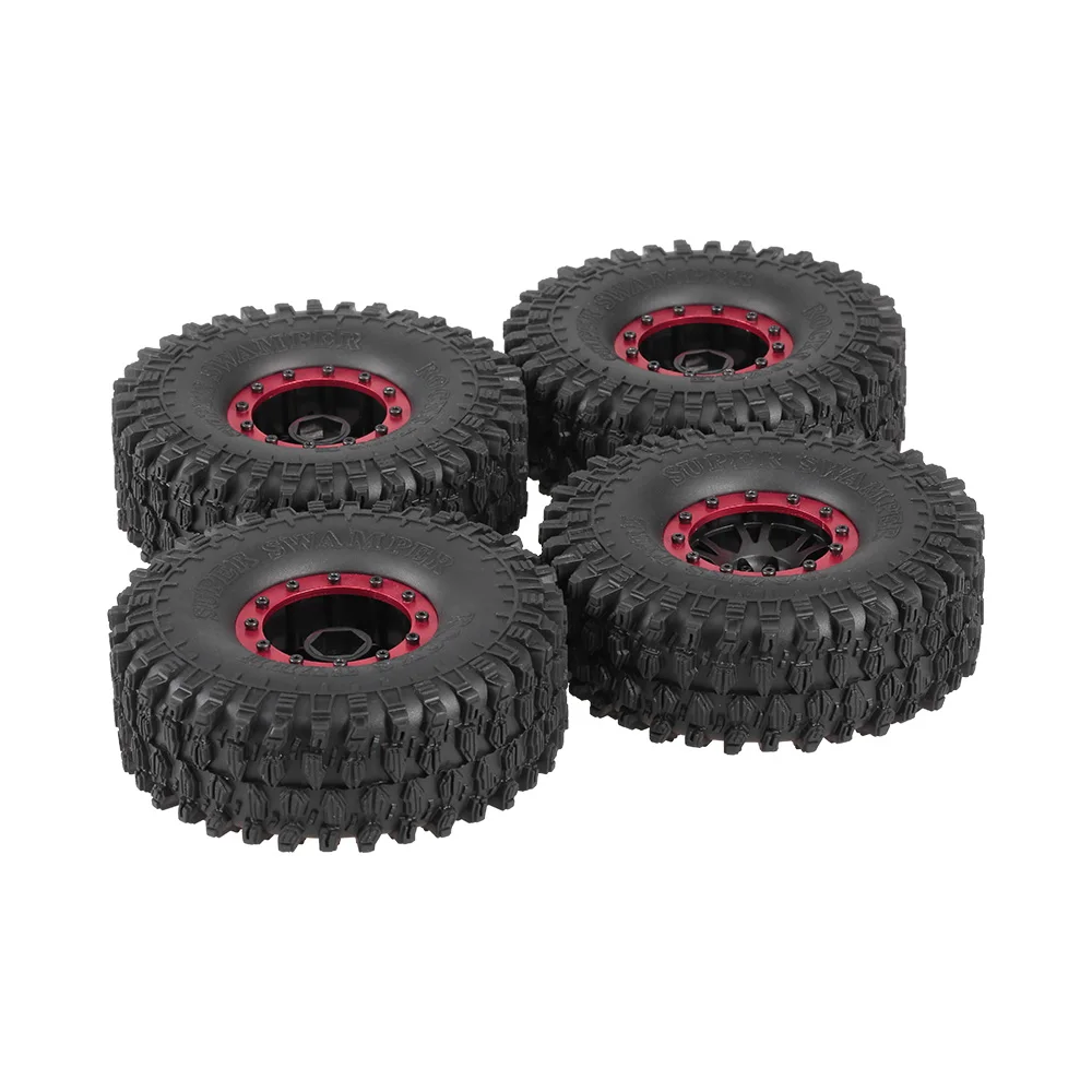 

4pcs 5020-2 RC Tires 120mm 1.9" Tyres Rim Tyre Wheel Kit Wheel Tires for 1:10 RC Rock Crawler Axial SCX10 RC4WD D90 RC Car