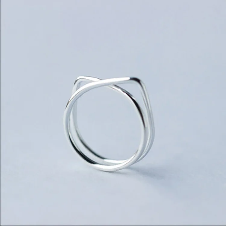 

Personality double line cat ring ring cute kitten ear tail ring