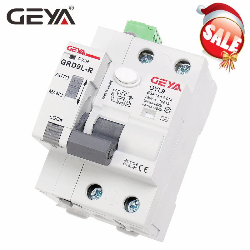 GEYA GRD9L 6KA ELCB RCCB Automatic Reclosing Device with RS485 Function Remote Control Circuit Breaker 2P 40A 63A 30mA RCD|Circuit Breakers| - AliExpress