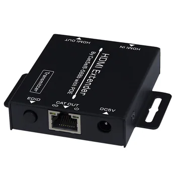 

Home Receiver Sender Extension Cat5e/6 Cable With POE 1080P Up To 50M 2 Port HDMI Extender Loop Out Power Adapter Splitter