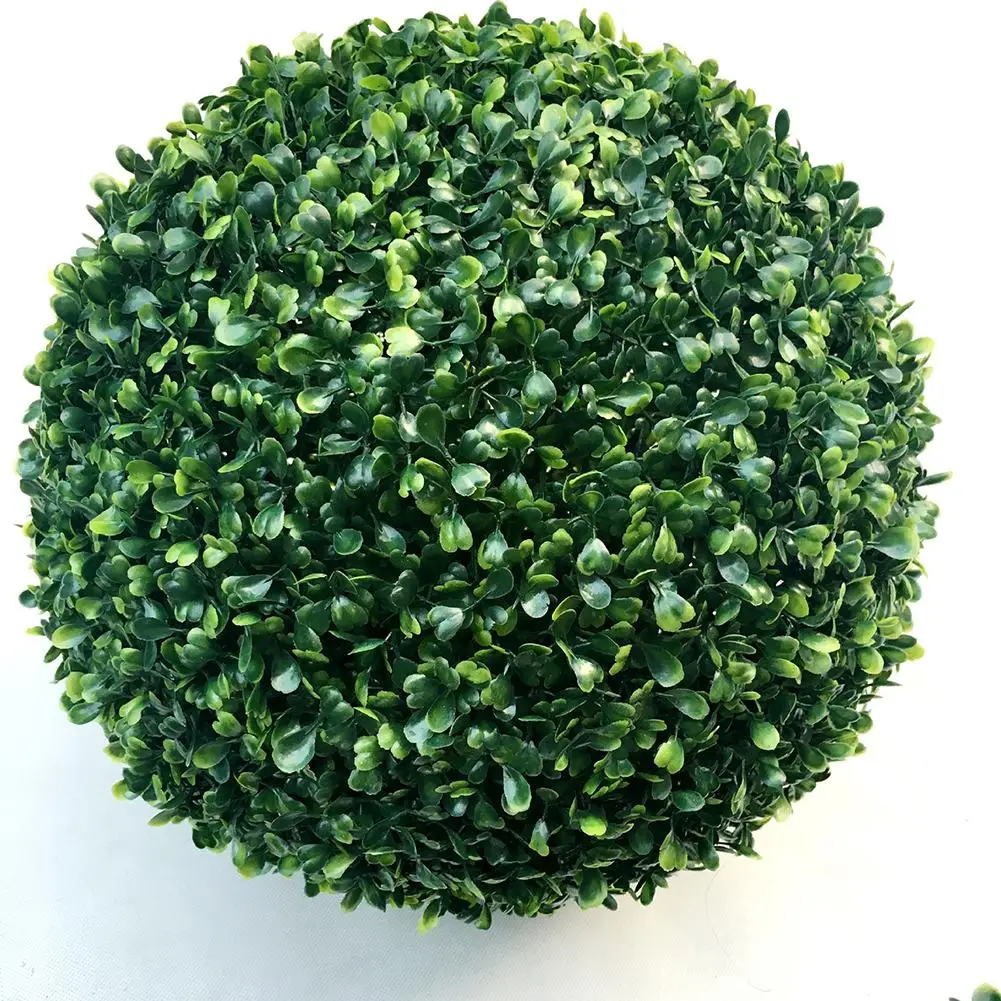Имитирующий зеленый пластиковый шар из искусственной травы, вечерние украшения для сада, дома, свадьбы