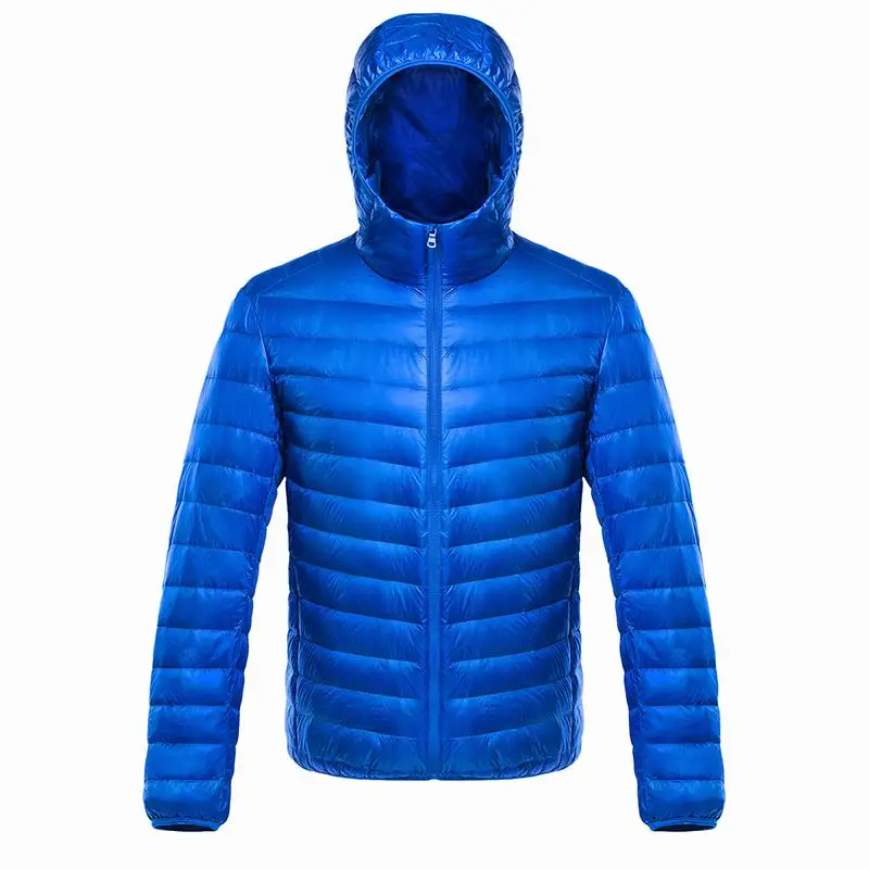 Большой размер 4XL Мужская и женская зимняя верхняя одежда с капюшоном, легкая куртка, уличная теплая куртка на утином пуху, приталенная верхняя одежда, пальто с длинными рукавами - Color: Men 2