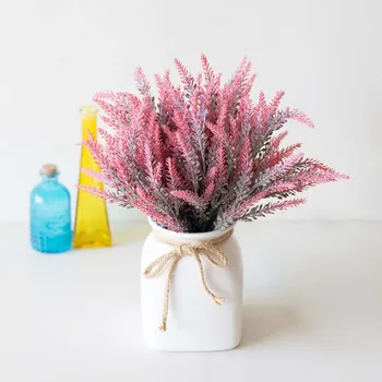 

Simulated Lavender Artificial Flower Pot Arrangement for Home Garden Decor AC889（free small gift）
