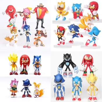 

6-12cm Anime Action Figure Pvc Toy Sonic Shadow Tails Characters Figure Toys For Children Animals Toys Set kids toys