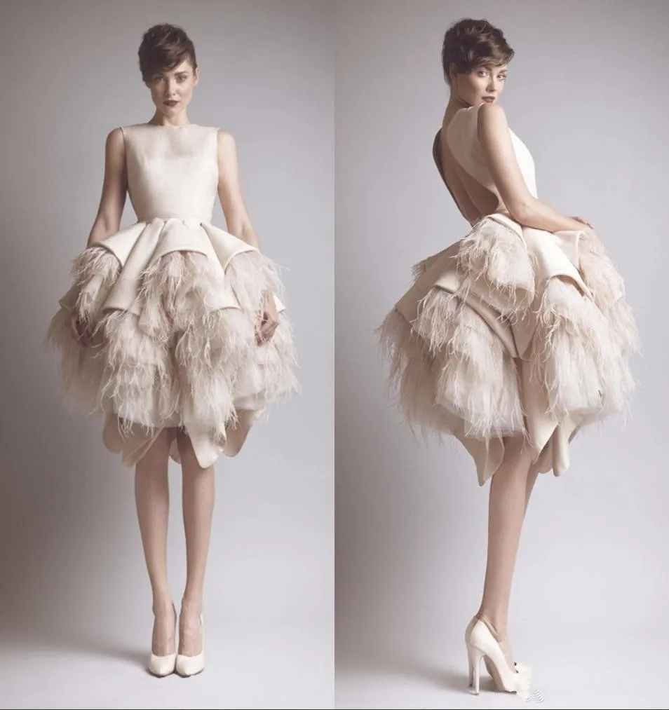 Little White Dress 2020 Champagne Korte Prom Party Jurken Luxe Feather Ruches Tiered Rok Avond Homecoming Jurk Little White Dress 2020 Champagne Korte Prom Party Jurken Luxe Feather Ruches Tiered Rok Avond Homecoming Jurk
