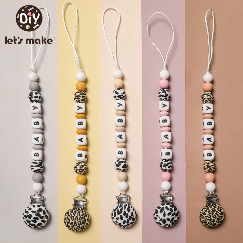 

Цепочка-прорезыватель для соски с леопардовым принтом