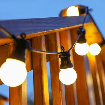 

LED Globe Bulb Festoon String Lights G50 8m 13m Outdoor Waterproof Ball String Christmas Garland Wedding Garden Party