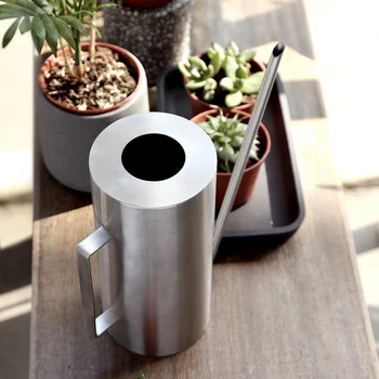 

Stainless Steel Watering Pot Gardening Potted Small Watering Can Use Handle Perfect For Watering Flower Plants Shower For Garden