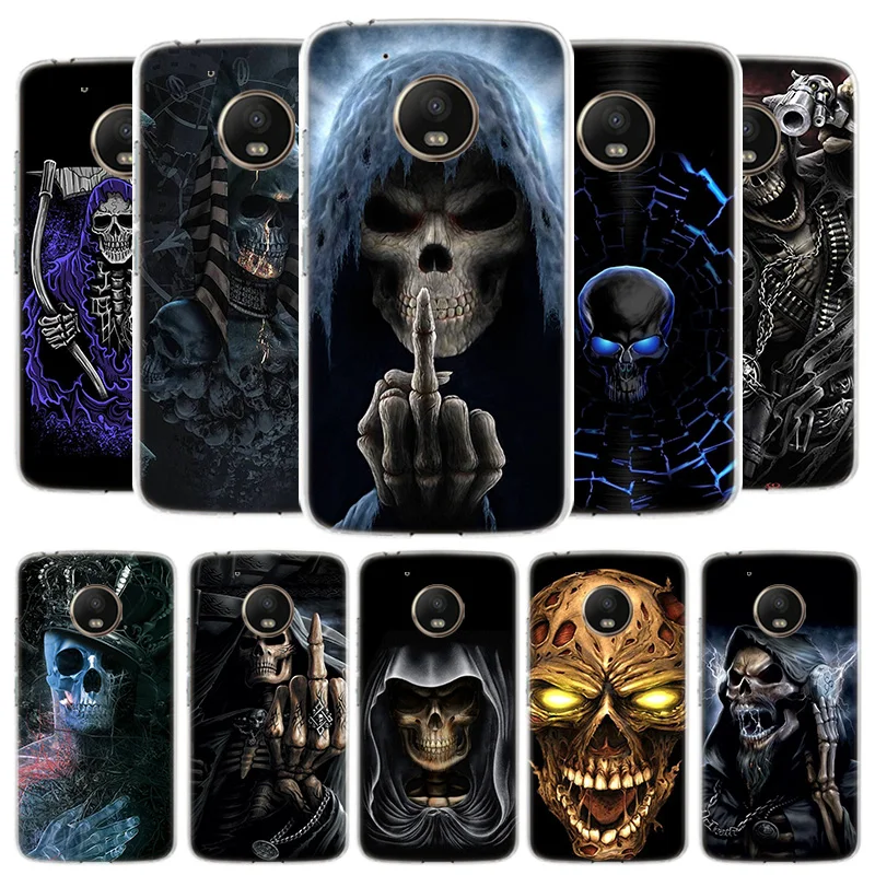 Чехол для телефона Grim Reaper Skull Skeleton чехол Motorola Moto G9 G8 G7 G6 G5 E5 E6 Plus Play Power One Action Macro EU Gift
