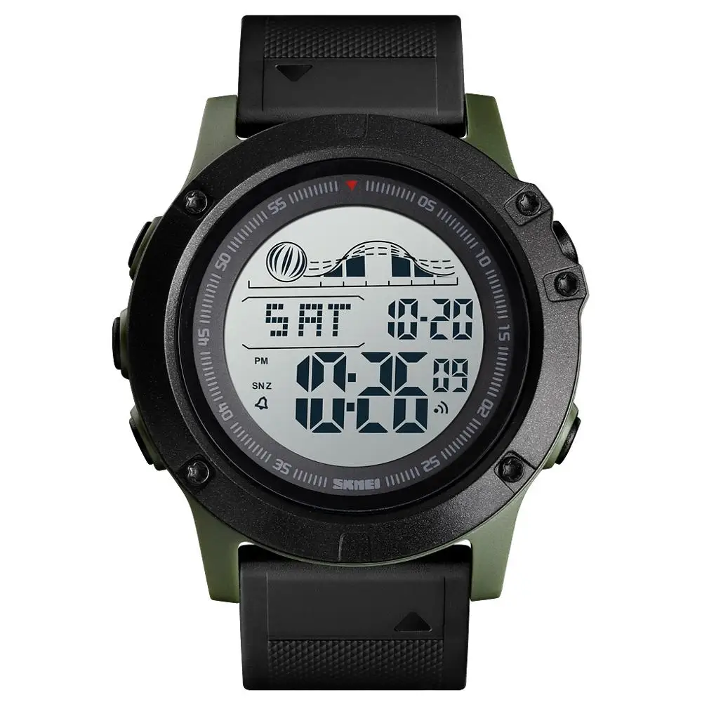 Green black Часы SKMEI Мужские Цифровые часы Роскошные хронограф обратного отсчета спортивные цифровые наручные часы модный браслет для мужчин мужские часы s - Цвет: Green black