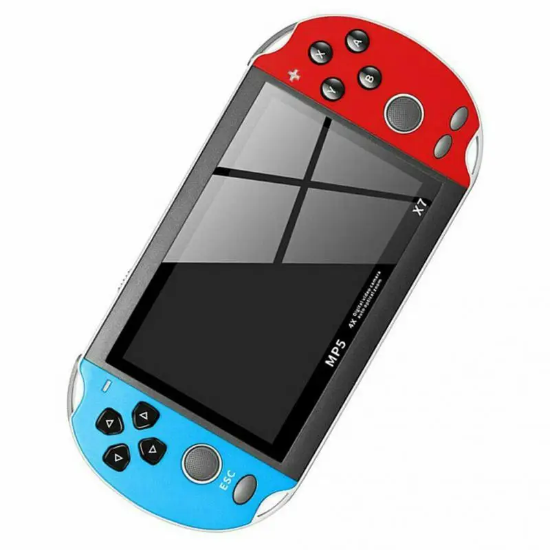 X7 Video Rechargeable Dual Rocker Plastic 4.3 Inch USB Game Console TV Output Multifunctional Gifts 8GB Handheld Camera