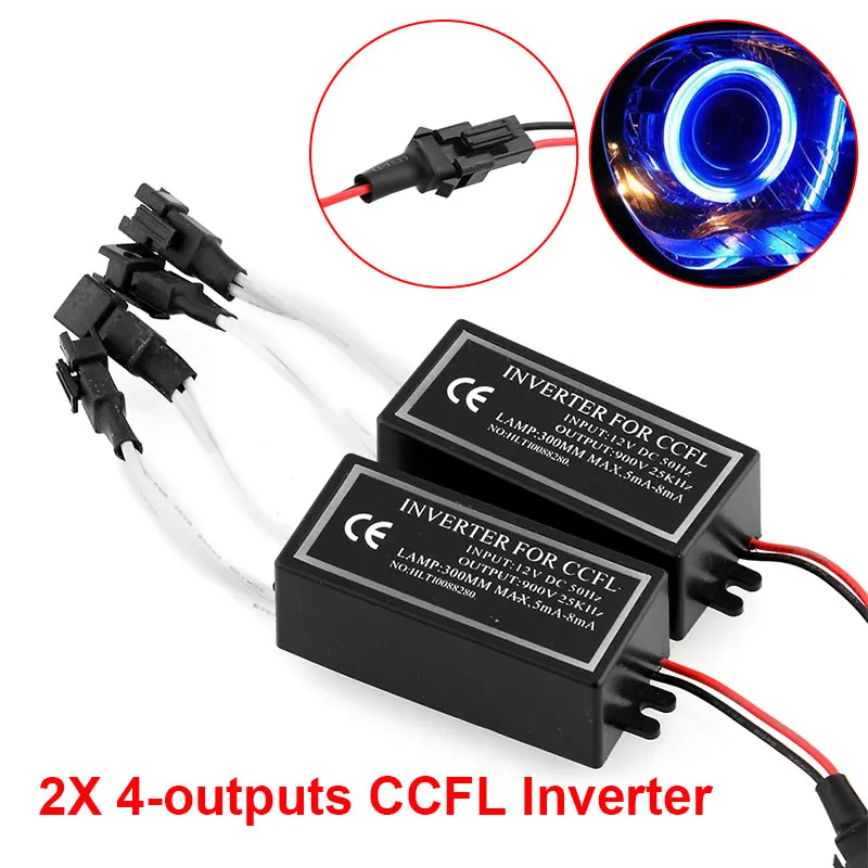 Fluorescent Inverter Inverters 4 Outputs For Angel Ccfl Eyes Ccfl 2x 12v Halo High Quality Kit Replacement Rings Ballast Inverters Converters Aliexpress