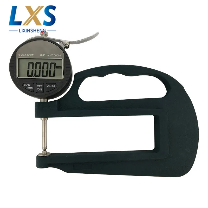 

0-25mm Stainless Steel Probe Digital Display Micrometer Thickness Gauge BY06 For Paint
