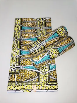 

Gold print african new fashion anakra 100% cotton african wax fabric nigerian ghana kitenge dashiki real wax fabric 6yards