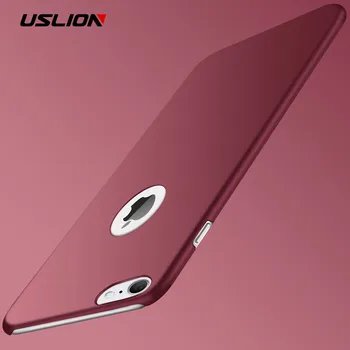 

USLION Ultra Thin PC Matte Case For iPhone 7 Plus XR XS Max X Simple Plain Phone Cover Coque For iPhone 6 6S Plus 5 5s SE Cases