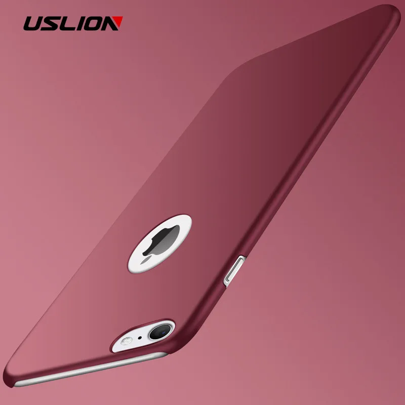 Ультратонкий матовый чехол USLION для iPhone 7 Plus XR XS Max X простой телефона чехлы 6 6S 5 5s