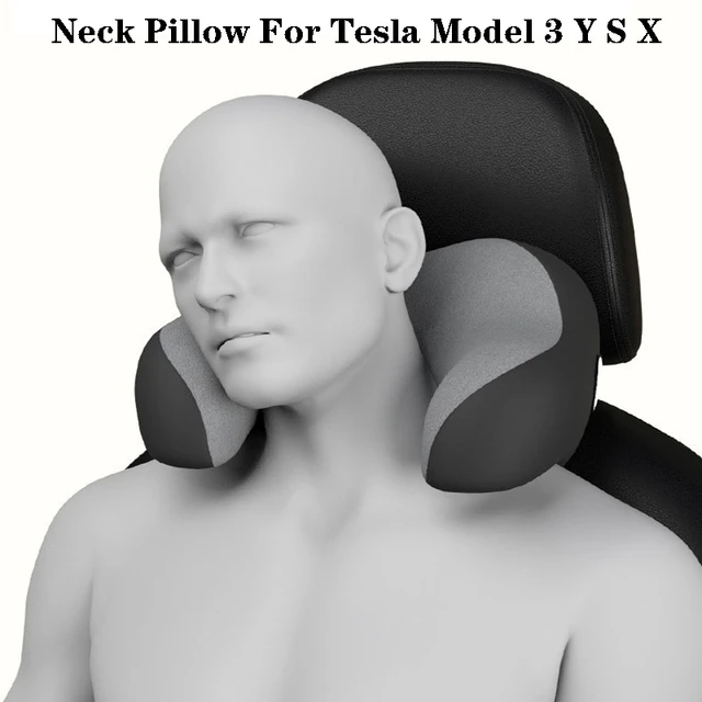 Oreiller de cou pour Tesla modèle 3 Y S X sangle réglable appui-tête de cou  coussin doux lavable appui-tête de siège de voiture x1PC - AliExpress