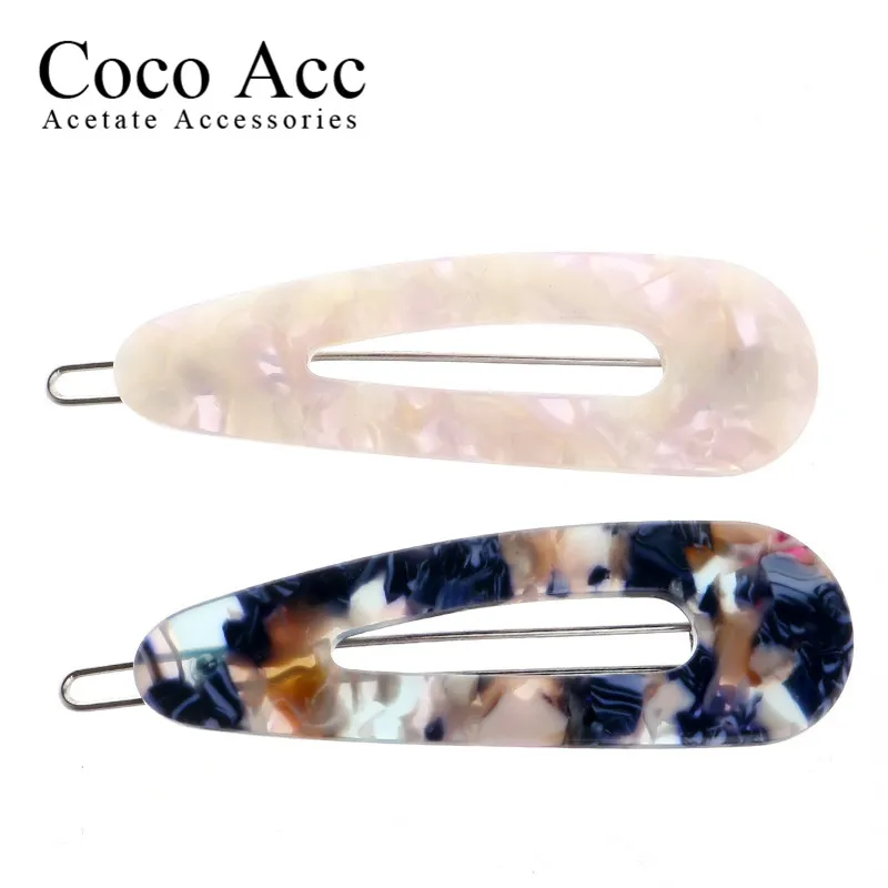 

wholesale high end wholesale factory supplies acetate acrylic colorful fancy koraen Tear drop hair alligator clips