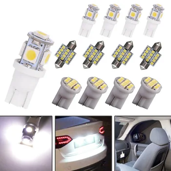 

LED License Plate Lamp Lights Interior Kit Dome Glove boxes Accessories