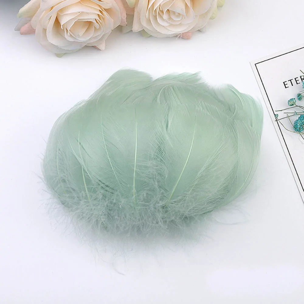 Goose Feathers 6~11cm Colored Middle Size For Wedding Party Decoration Needlework 50pcs~400pcs