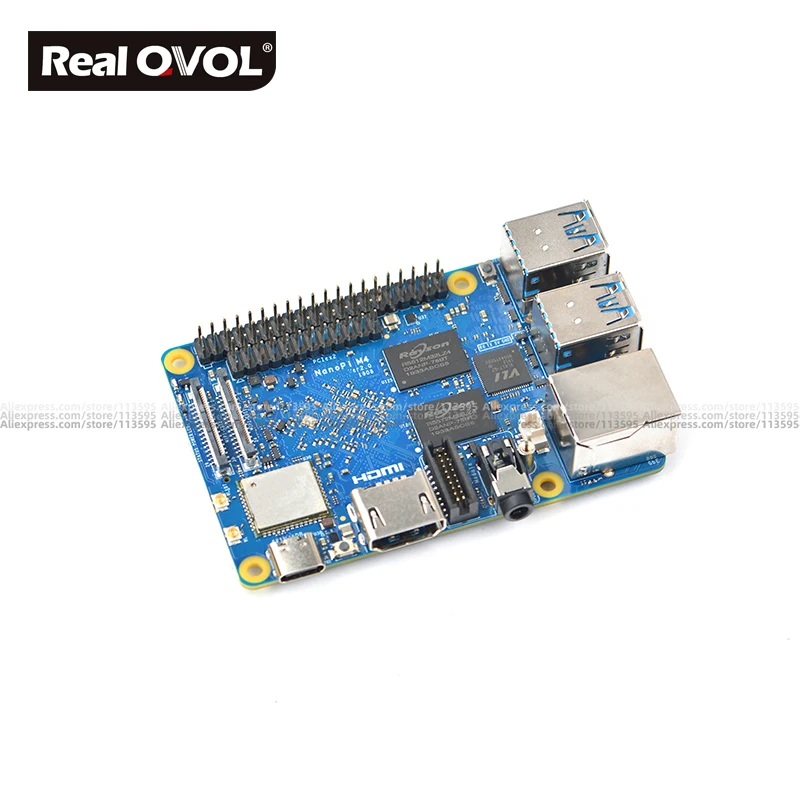 RealQvol FriendlyARM NanoPi M4V2 4GB Kit посылка Rockchip RK3399 2,4G и 5G двухполосные порты интерфейсы совместимы с RPi B3
