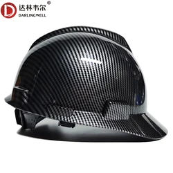 Casque de sécurité en fibre de carbone, casque rigide de Construction, casques de protection ABS de haute qualité, casquette de travail 