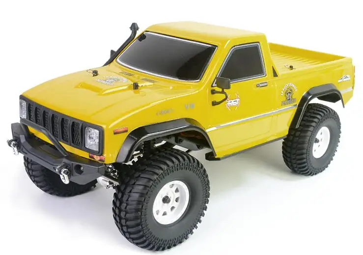 RGT RC автомобиль 1/10 Сплит привод 4WD реалистичный Pioneer трек EX86110 рок РТР внедорожный монстр грузовик Дистанционное управление автомобиль игрушка - Цвет: Цвет: желтый