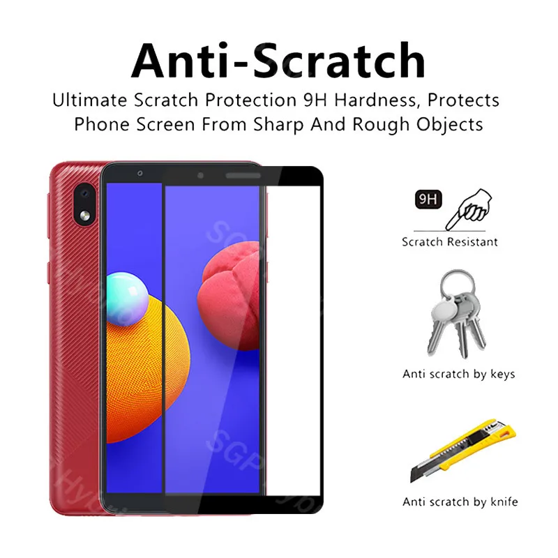 1 2 шт Защитное стекло для samsung a01 core case galaxy a 01 a013f a01core закаленное на sansung cover|Бамперы|