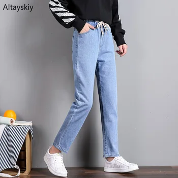 

Jeans Women All-match Solid Slim High-quality Pockets Button Trendy Womens Ladies Lovely Elegant Simple Daily 2019 New Students