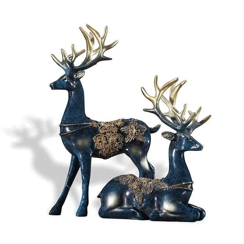 

New Product Nordic Creative Living Room Wine Cabinet Craft Gift Decoration Wind Auspicious Deer House Opening Decoration Gift
