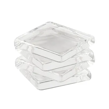 

50pcs Square Clear Glass Cabochons Transparent Pendant for DIY Jewelry Making Handmade Pendant Accessories