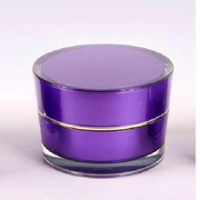 15 г фиолетовый цвет акриловый конусообразный крем банка для геля/крем для глаз/ночной крем/увлажняющий крем/косметическая упаковка эссенции