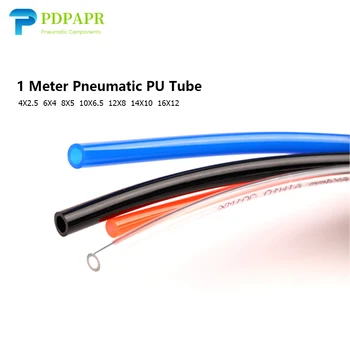 

1m PU High pressure Air hose OD 4 6 8 10 12 14 16 18 20mm Pneumatic Air water Pipe Polyurethane Tube Fittings for Compressor