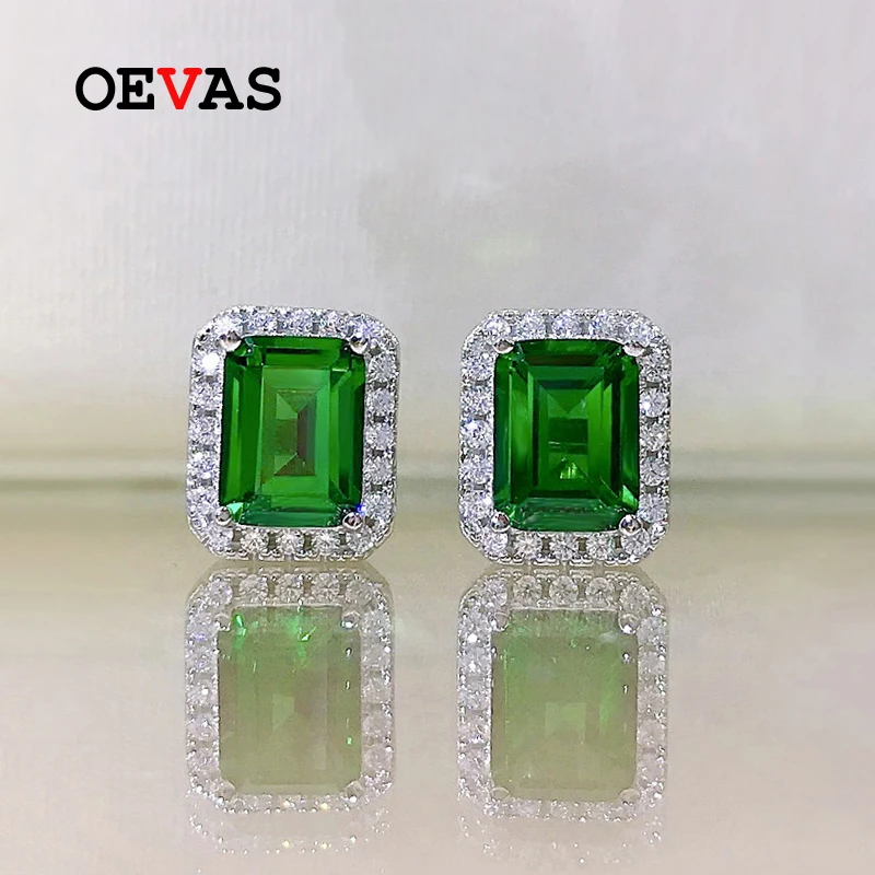 

Женские серьги-гвоздики из серебра 100% пробы, 6 х8 мм