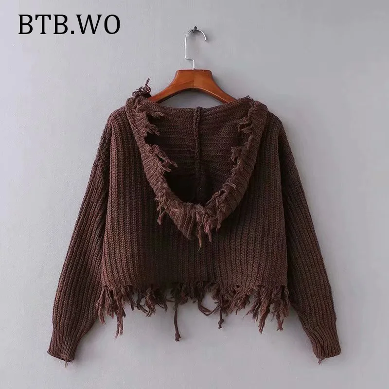 BTB. WO Укороченный кардиган, свитер, куртка, женские свитера, повседневное однобортное вязаное пальто с длинным рукавом и v-образным вырезом, верхняя одежда