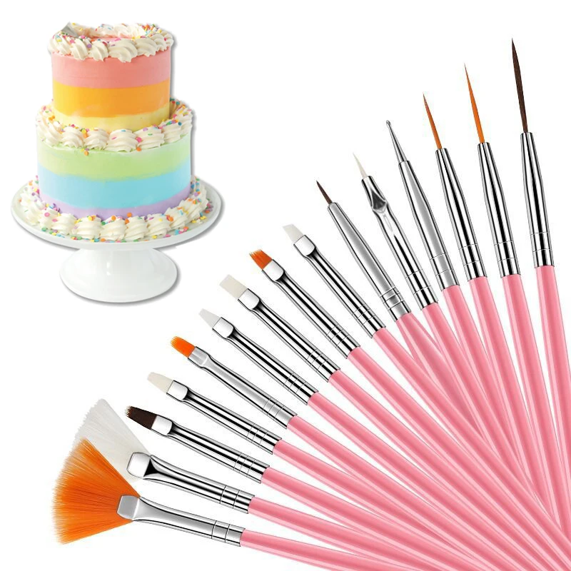 6Pcs//Set Cake Icing Decorating Painting Brushes Fondant Sugarcraft Tools QK