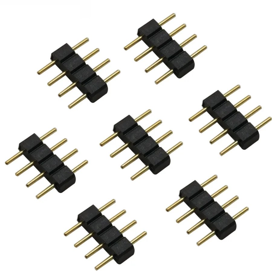 10 шт./лот 4pin RGB /5pin RGBW разветвитель Светодиодная лента коннектор игольчатый