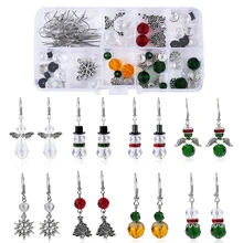 DIY Bohemian Style Earring Making Kit Pendant Earring Connector Bead Hook Pliers Jewelry Making Set