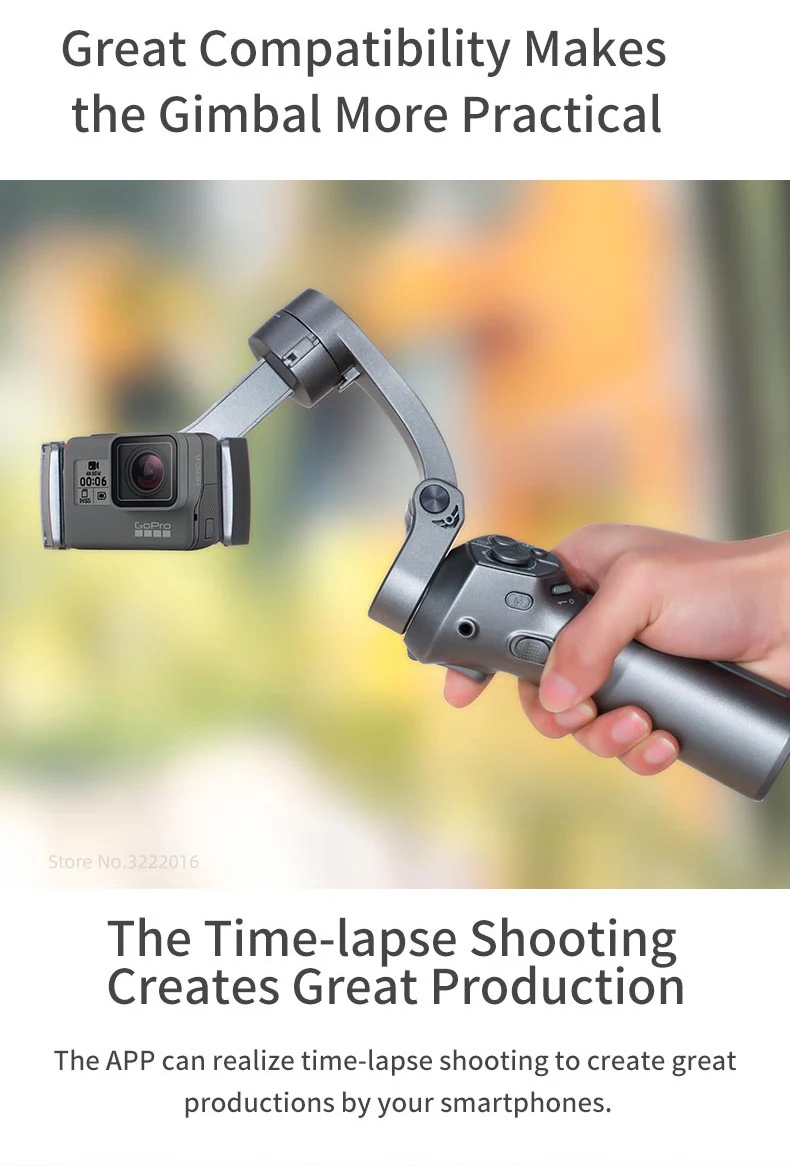 BENRO P1 3 осевой карданный Ручной Стабилизатор для смартфона iPhone Gopro hero 6 7 Huawei XiaoMi Pk