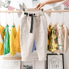 Новые стильные штаны для мальчиков коллекция года, осенняя одежда для малышей, брюки детские повседневные штаны детские весенне-осенние штаны в западном стиле в Корейском стиле
