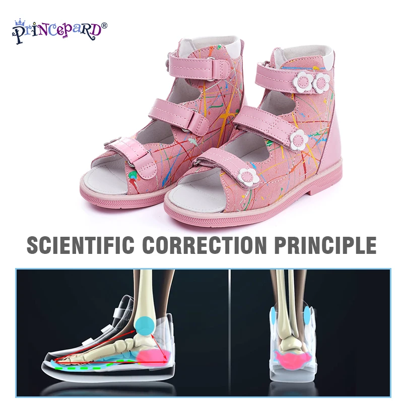 Princepard летние сандалии ортопедические детские противоскользящие туфли для