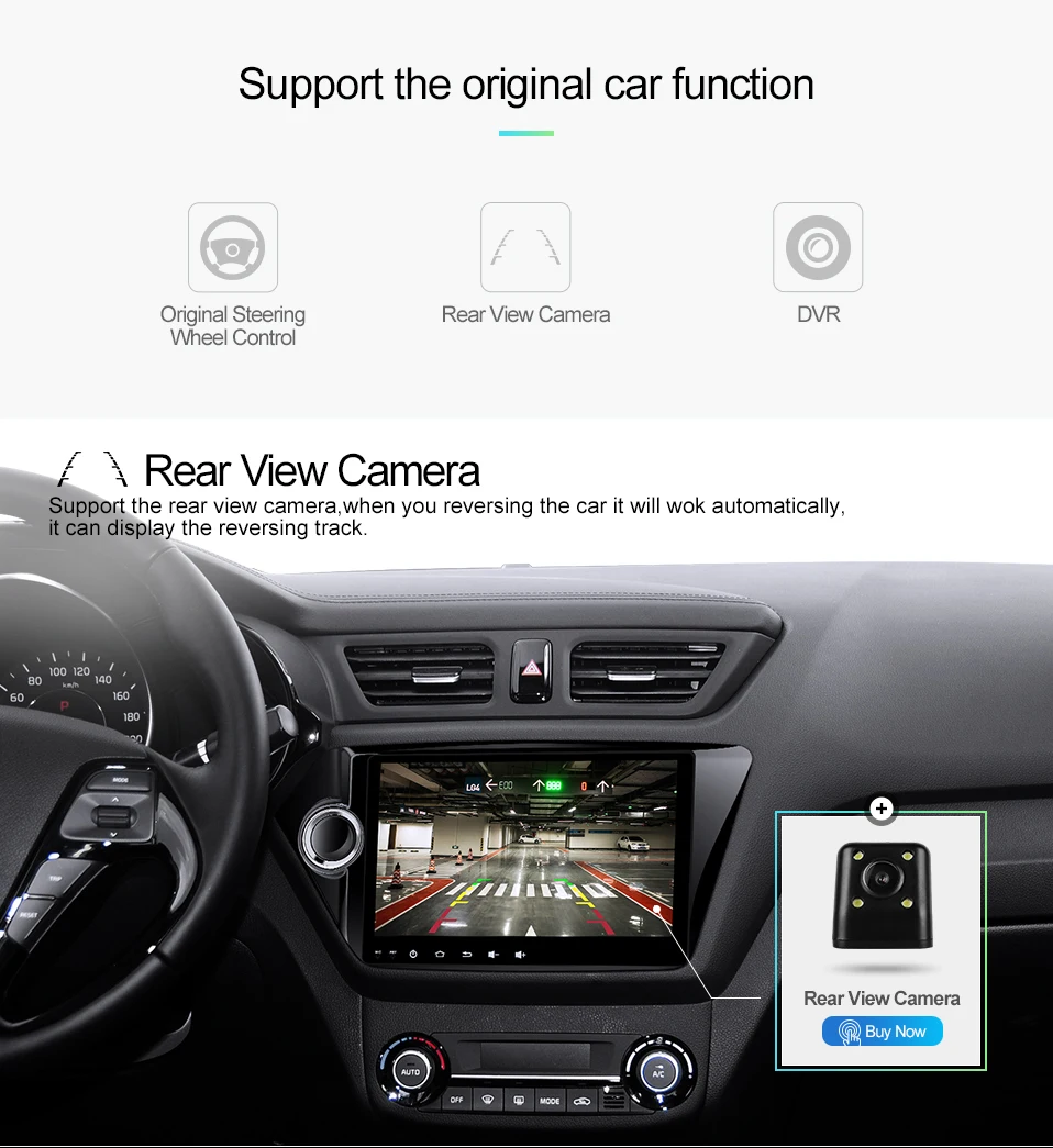 Top AK29071 uniway android 9.0 car dvd for kia rio k2 2012 2013 2015 2016 car radio sterao gps navigation 7