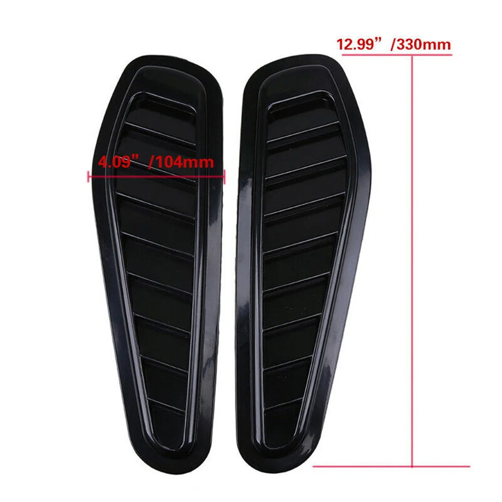 

2pcs Car Moulding Stickers Decorate Door Fender Side Front Hood Air Vent Trim