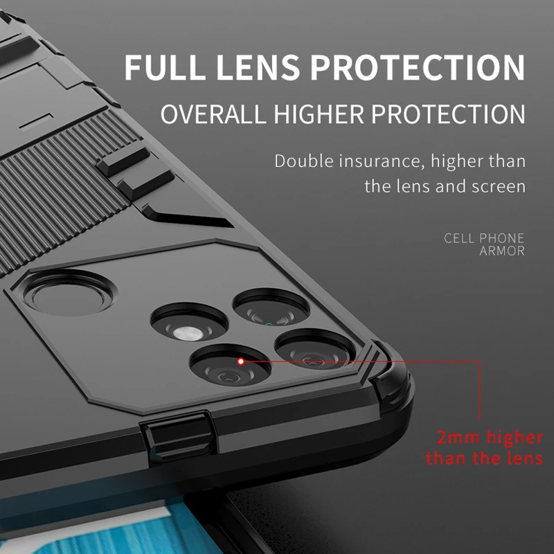 Per Realme Narzo 50A Custodia Stile Punk Custodia Protettiva Armatura Custodia Rigida Per Realme Narzo 50A Cover Per Realme Narzo 50A Narzo 50I