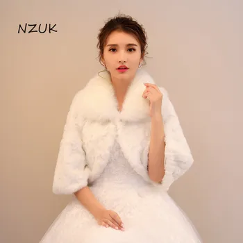 

Bride'S Fur Shawl Winter Wedding Shawl Winter Wedding Long Sleeve Cheongsam Dress Thickening Warm PJ091