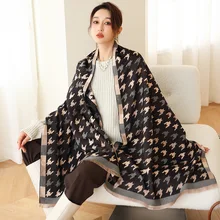 2021 Winter Women's Scarf Double Sided Print Extra Thick Versatile Warm Fashion Scarf Thin Blanket