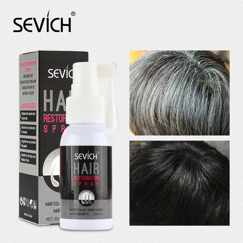 SevichHairGrowingSpary30mlHerbalRestorationBlackeningHairColor