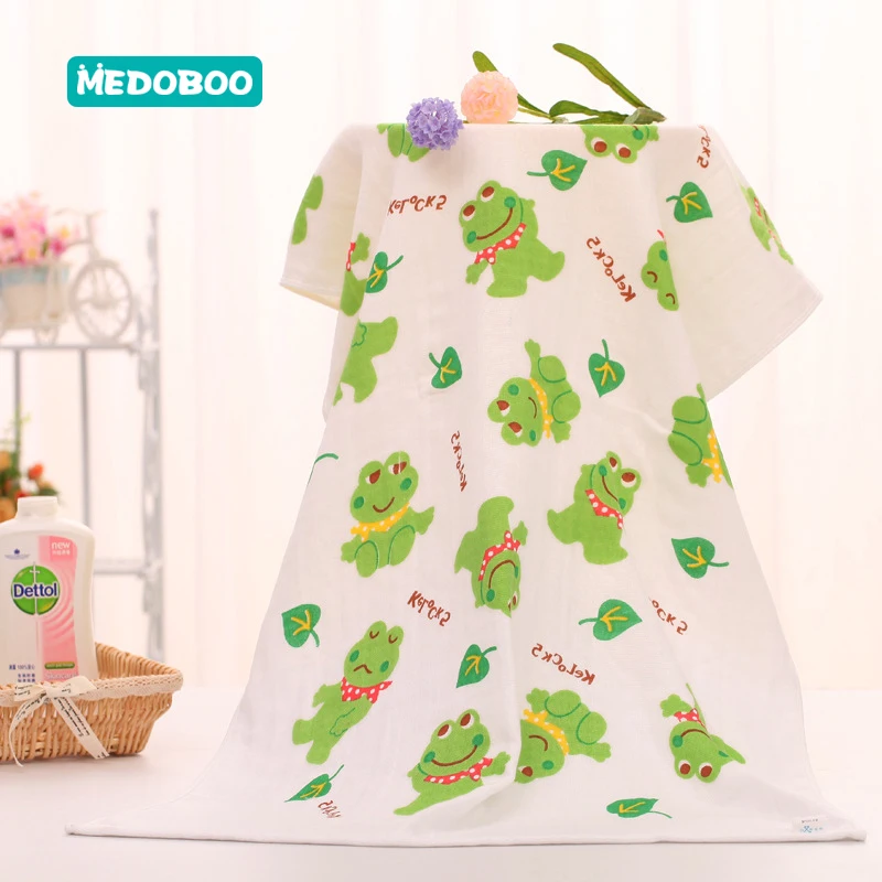 Medoboo 60*120 см газовое хлопковое детское банное полотенце для взрослых мультяшное Двухслойное одеяло для новорожденных банное полотенце для детей