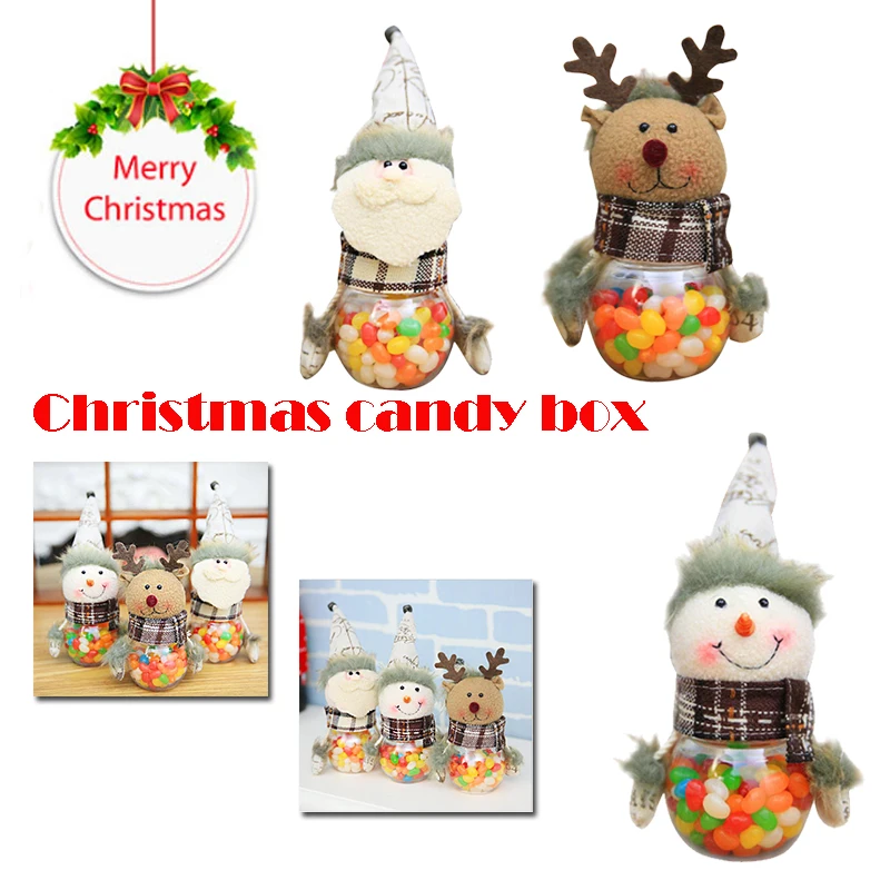 Christmas Candy Box Santa Claus Snowman Bear Style Case Supplies Creative
